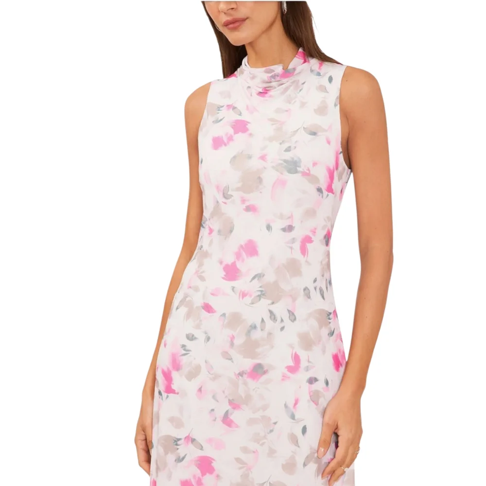 Vince Camuto Women's High Neck Sleeveless Maxi Dress – Floral, Size S - Picture 4 of 6